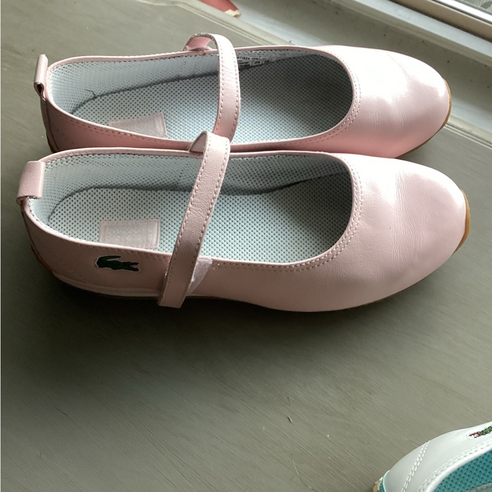 White Lacoste Leather Shoes